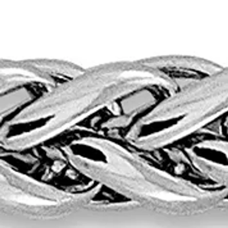 Mens 14K Gold Millimeter Semi Solid 3-Wire Wheat Chain Bracelet