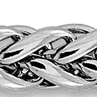 Mens 14K Gold Millimeter Semi Solid 3-Wire Wheat Chain Bracelet