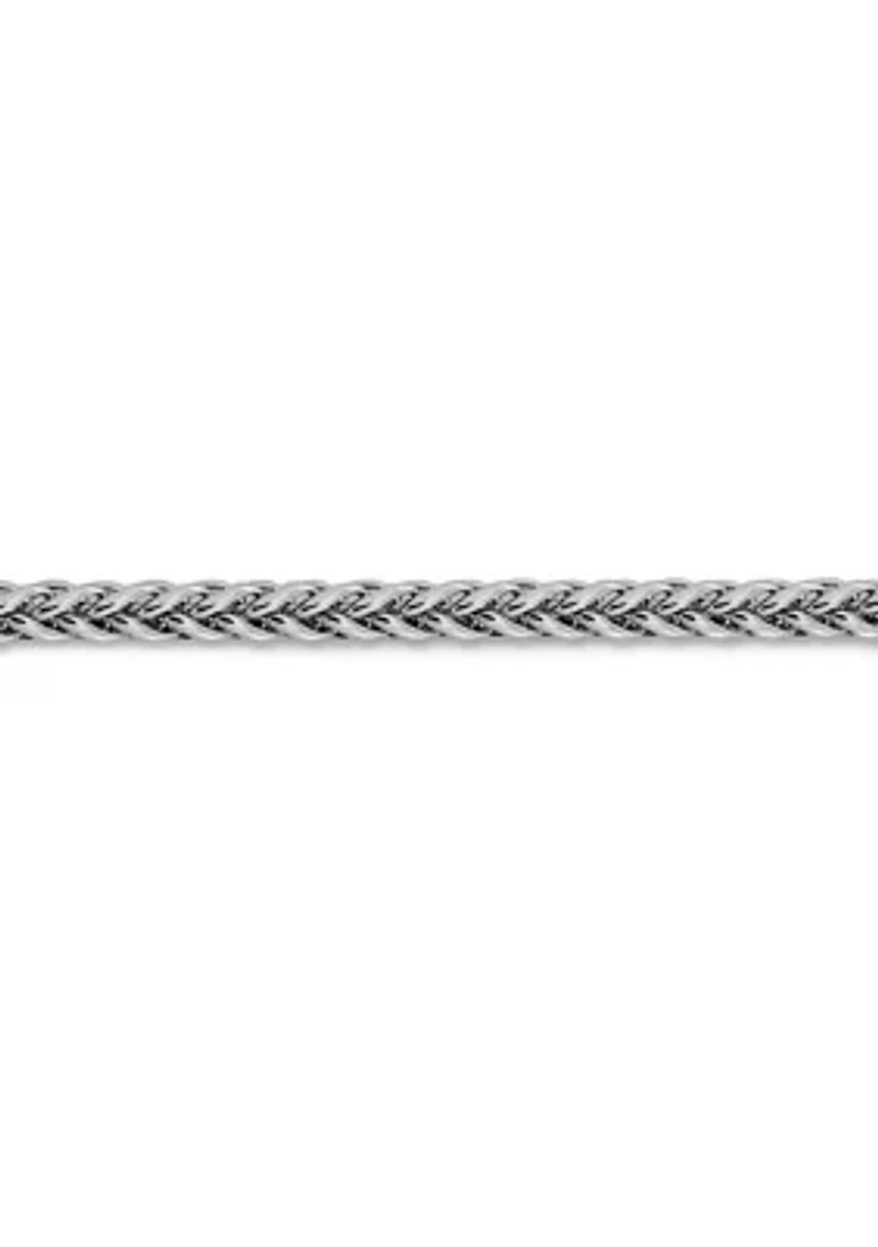 Mens 14K Gold Millimeter Semi Solid 3-Wire Wheat Chain Bracelet