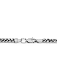 Mens 14K Gold Millimeter Semi Solid 3-Wire Wheat Chain Bracelet