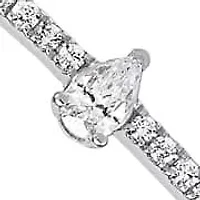 Lab Created 1.28 ct. t.w. Lab Grown Diamond VS/SI+ G+ Round and Pear Hinged Bangle in 14K White Gold