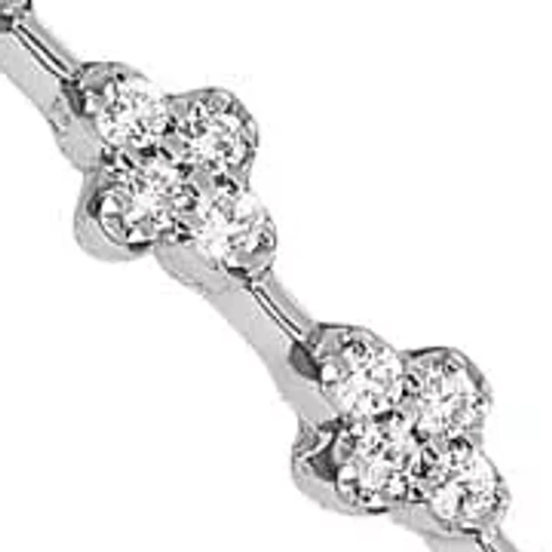 Lab Created 1.04 ct. t.w. Lab Grown Diamond VS/SI+ G+ Hinged Bangle in 14K White Gold