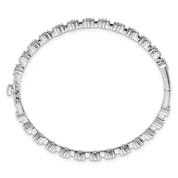 Lab Created 1.04 ct. t.w. Lab Grown Diamond VS/SI+ G+ Hinged Bangle in 14K White Gold