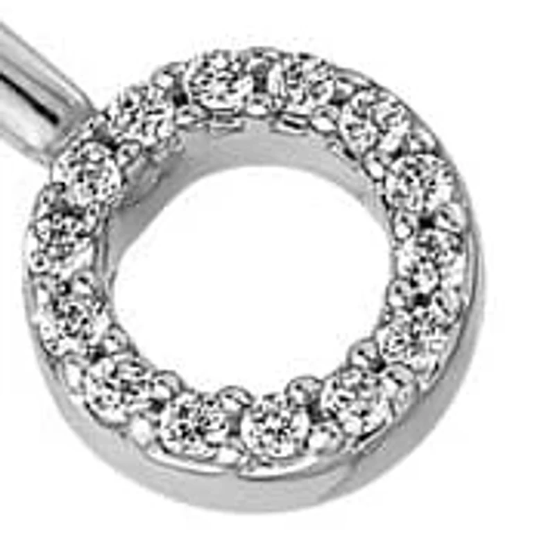 Lab Created 1/4 ct. t.w. Lab Grown Diamond VS/SI+ G+ Circle Flexible Cuff Bangle in 14K White Gold