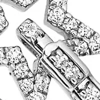 Lab Created 7/8 ct. t.w. Lab Grown Diamond VS/SI+ G+ Star Hinged Bangle Bracelet in 14K White Gold