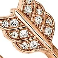 Lab Created 1/10 ct. t.w. Lab Grown Diamond VS/SI+ G+ Arrow Cuff Flexible Bangle in 14K Rose Gold