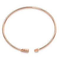 Lab Created 1/10 ct. t.w. Lab Grown Diamond VS/SI+ G+ Arrow Cuff Flexible Bangle in 14K Rose Gold