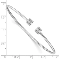 1/4 ct. t.w. Diamond Cuff Bangle in 14K White Gold
