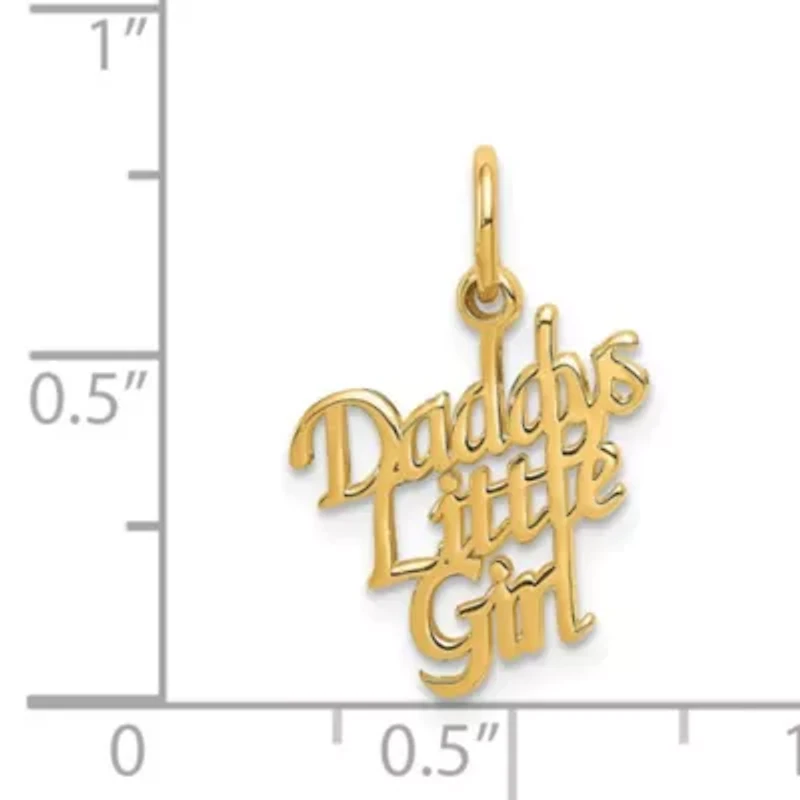 14K Yellow Gold DADDYS LITTLE GIRL Charm