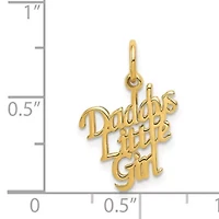14K Yellow Gold DADDYS LITTLE GIRL Charm