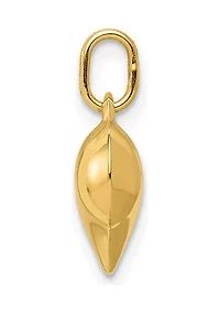 14K Yellow Gold Polished 3-D Puffed Heart Pendant
