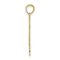 14K Yellow Gold #1 DAD Cut-out Vertical Charm