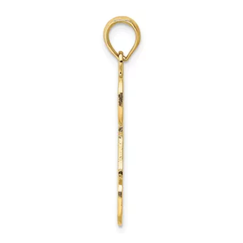 14K Yellow Gold #1 DAD Cut-out Charm