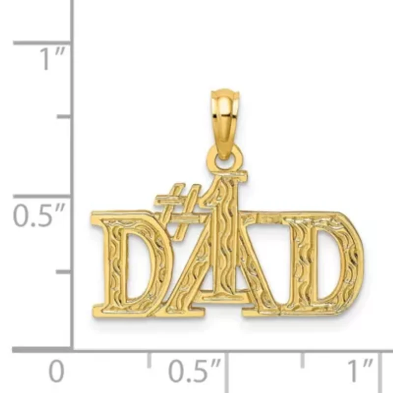 14K Yellow Gold #1 DAD Charm