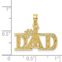 14K Yellow Gold #1 DAD Charm