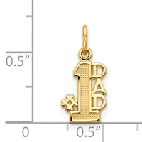 14K Yellow Gold #1 DAD Charm