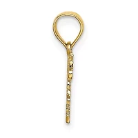 14K Yellow Gold Polished DADDYS LITTLE GIRL Charm