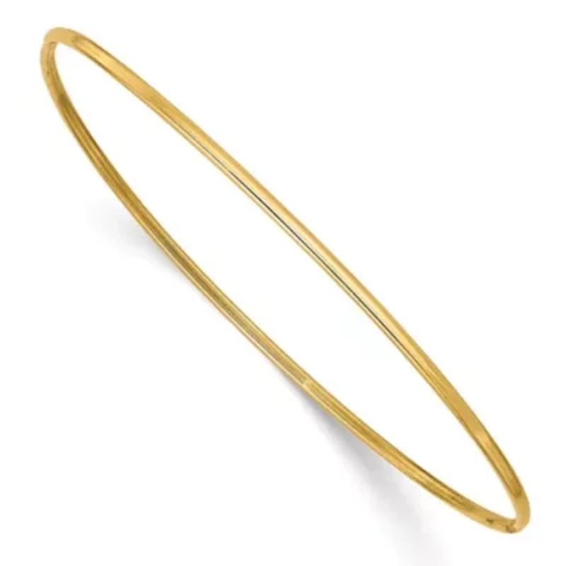 14K Yellow Gold 1.5mm Polished Slip-on Bangle Bracelet