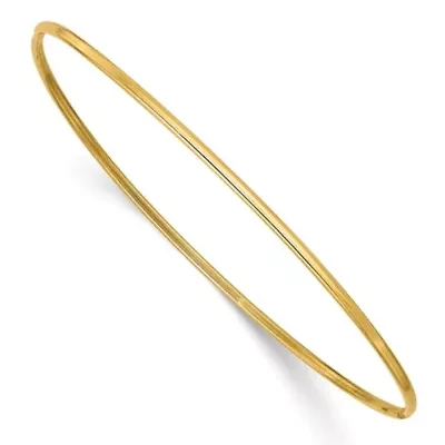 14K Yellow Gold 1.5mm Polished Slip-on Bangle Bracelet