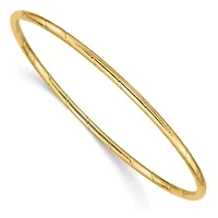 14K Yellow Gold 2.5mm Grooved Slip-on Bangle