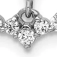 Lab Created 7/8 ct. t.w. Lab Grown Diamond VS/SI+ G+ Dangle Heart Post Earrings in 14K White Gold