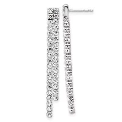Lab Created 1.85 ct. t.w. Lab Grown Diamond Post Dangle Earrings in 14K White Gold