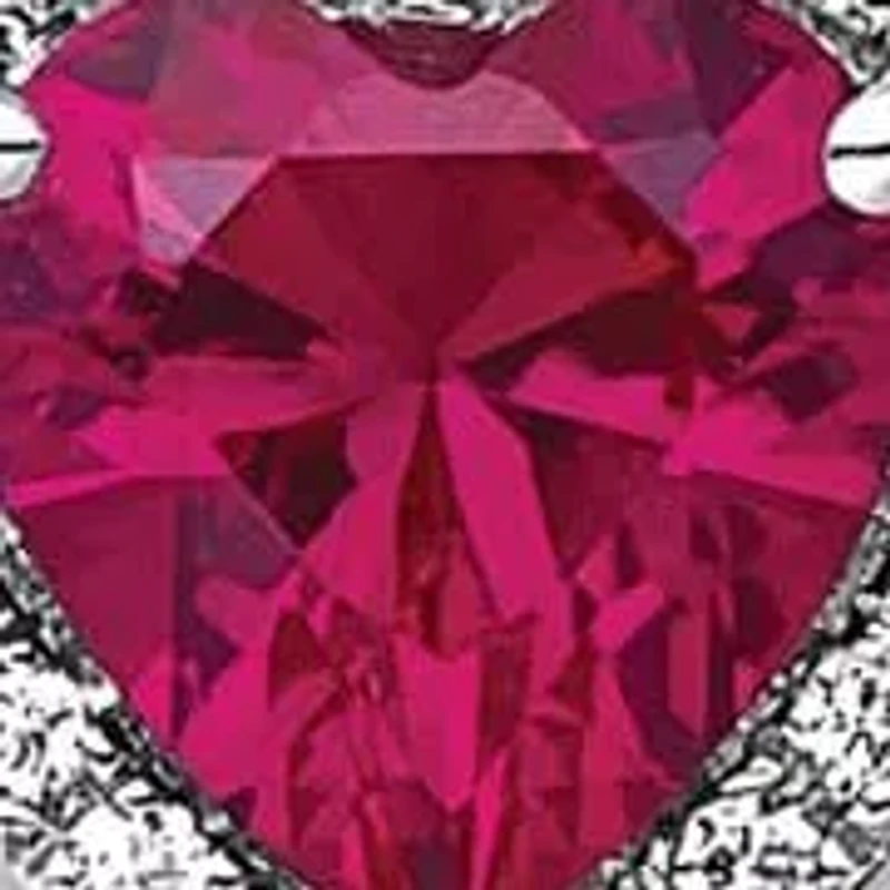 Lab Created 1.15 ct. t.w. Ruby and 1/8 ct. t.w. Lab Grown Diamond VS+ F+ Heart Halo Earrings in 14K White Gold