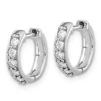 Lab Created 1/3 ct. t.w. Diamond Hoop Earrings in 14K White Gold