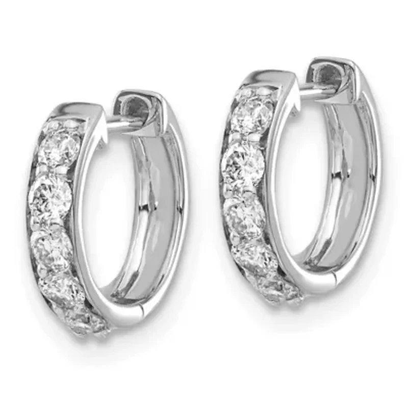 Lab Created 1/2 ct. t.w. Lab Grown Diamond Hinged Hoop Earrings in 14K Gold