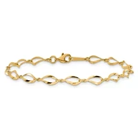 14K Yellow Gold Polished Fancy Link Bracelet