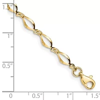 14K Yellow Gold Polished Fancy Link Bracelet