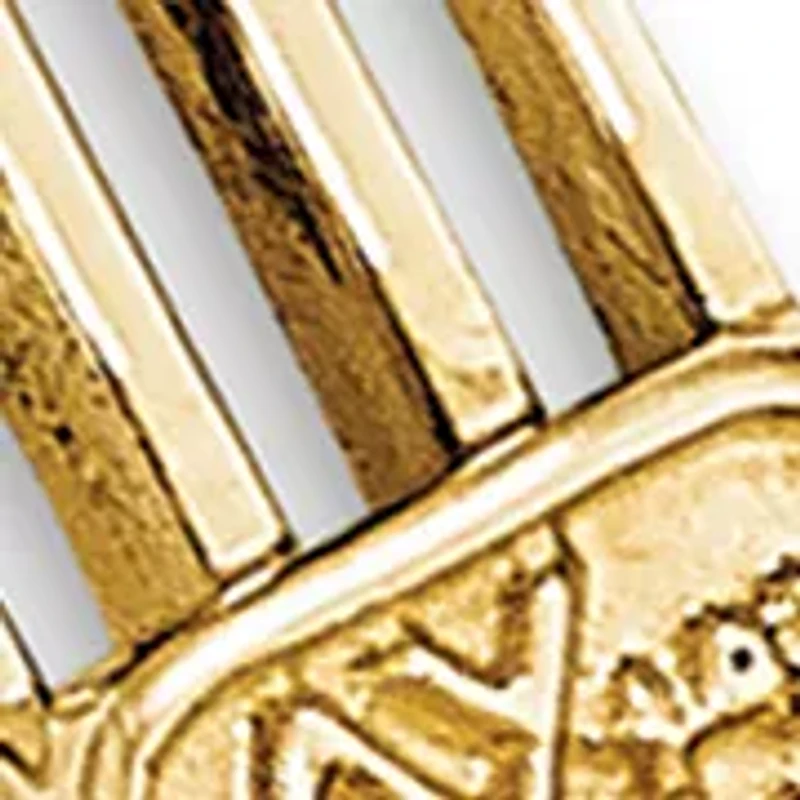 Mens 14K Yellow Gold Polished Link Bracelet
