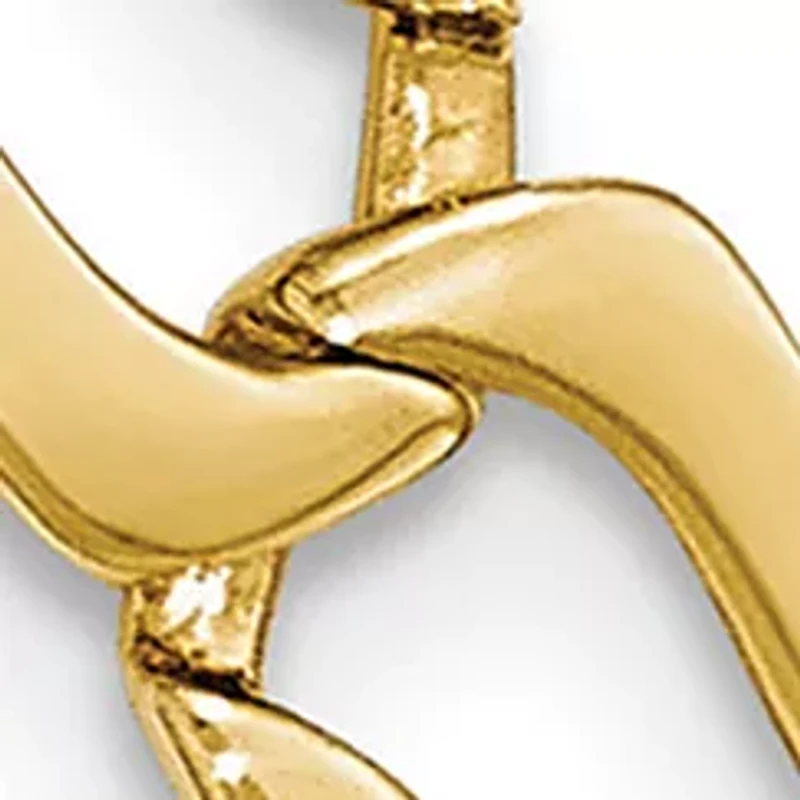 Mens 14K Yellow Gold Polished Link Bracelet