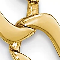 Mens 14K Yellow Gold Polished Link Bracelet