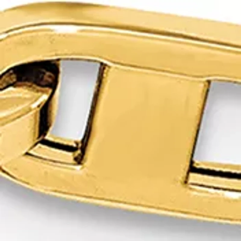 Mens 14K Yellow Gold Fancy Link Bracelet