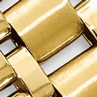 Mens 14K Yellow Gold Polished and Satin 8.75 Inch Link Bracelet