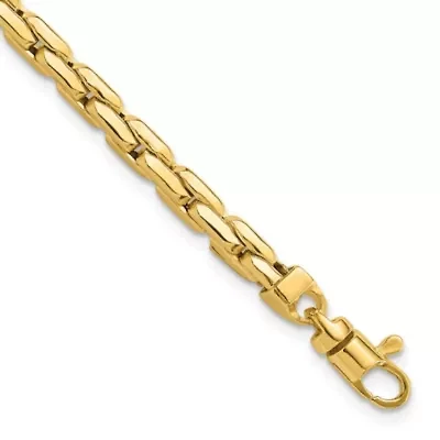 14K Yellow Gold Polished 4.5mm Fancy Link Bracelet