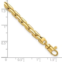 14K Yellow Gold Polished 4.5mm Fancy Link Bracelet