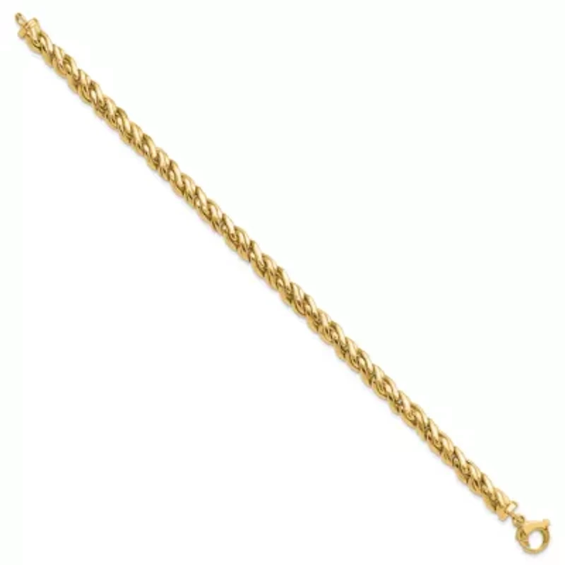14K Yellow Gold Polished Fancy Twist Bracelet