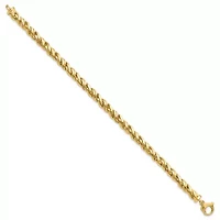 14K Yellow Gold Polished Fancy Twist Bracelet