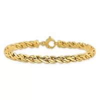 14K Yellow Gold Polished Fancy Twist Bracelet