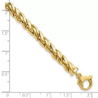 14K Yellow Gold Polished Fancy Twist Bracelet