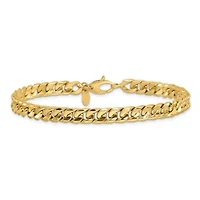 14K Yellow Gold Polished Fancy 8.5-inch Bracelet