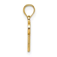 14K Yellow Gold Polished GIRL DAD Pendant