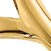 14K Yellow Gold and White Rhodium Polished Heart Ring