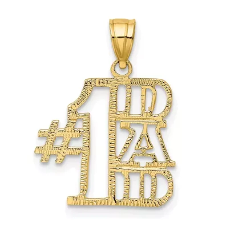 14K Yellow Gold #1 DAD Charm