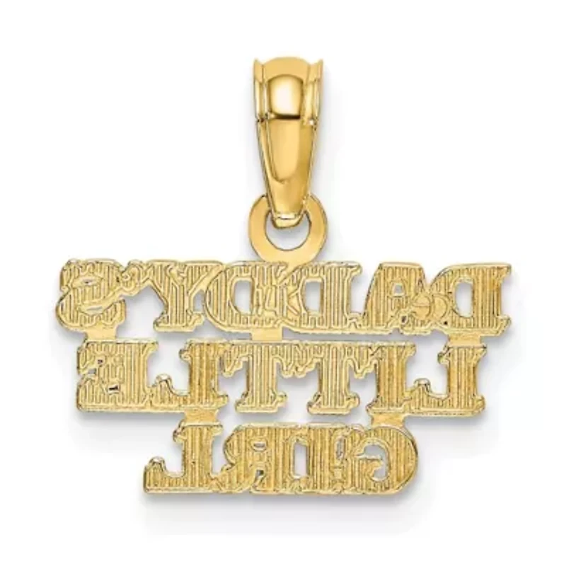 14K Yellow Gold DADDYS LITTLE GIRL Charm