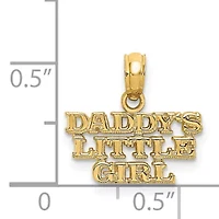 14K Yellow Gold DADDYS LITTLE GIRL Charm