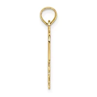 14K Yellow Gold DADDYS GIRL Heart Pendant