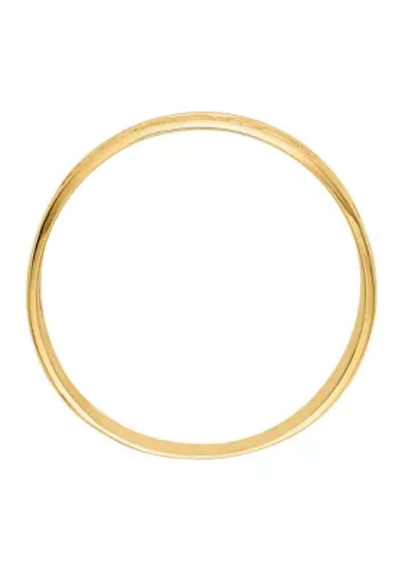 14K Yellow Gold Polished X and Hearts Ring